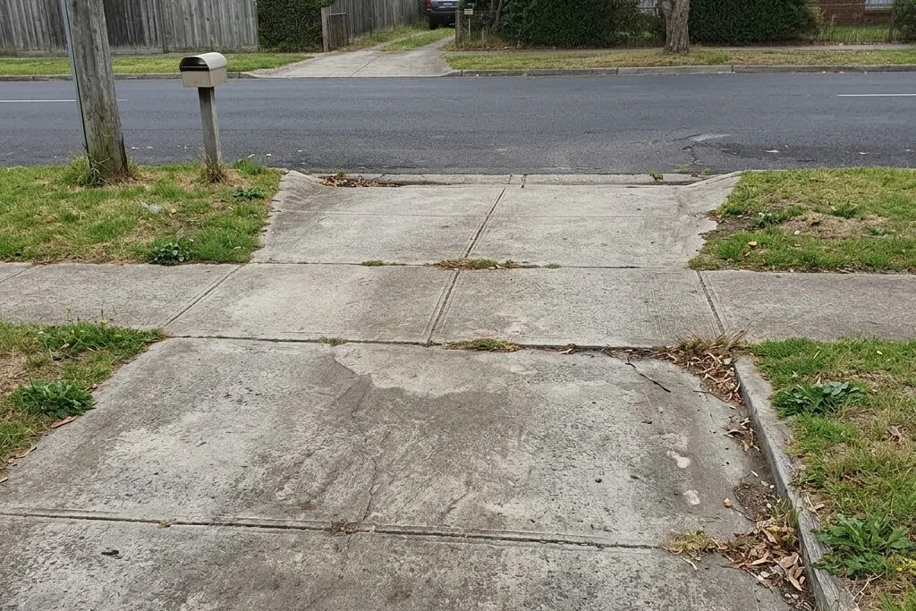 The apron strip between a driveway in Edmonton and the public road